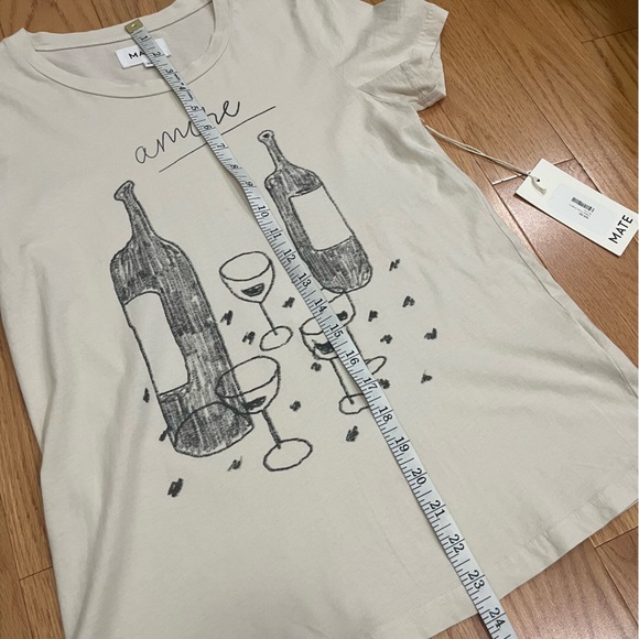Mate The Label Organic Cotton Amore Wine Graphic Tshirt - Picture 9 of 13
